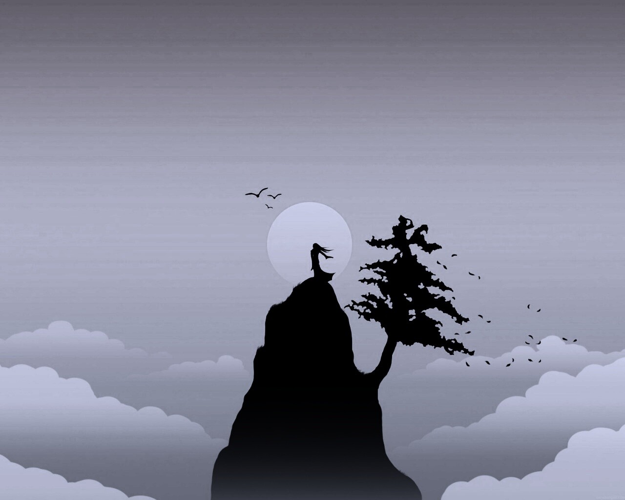 Одна на вершине обои