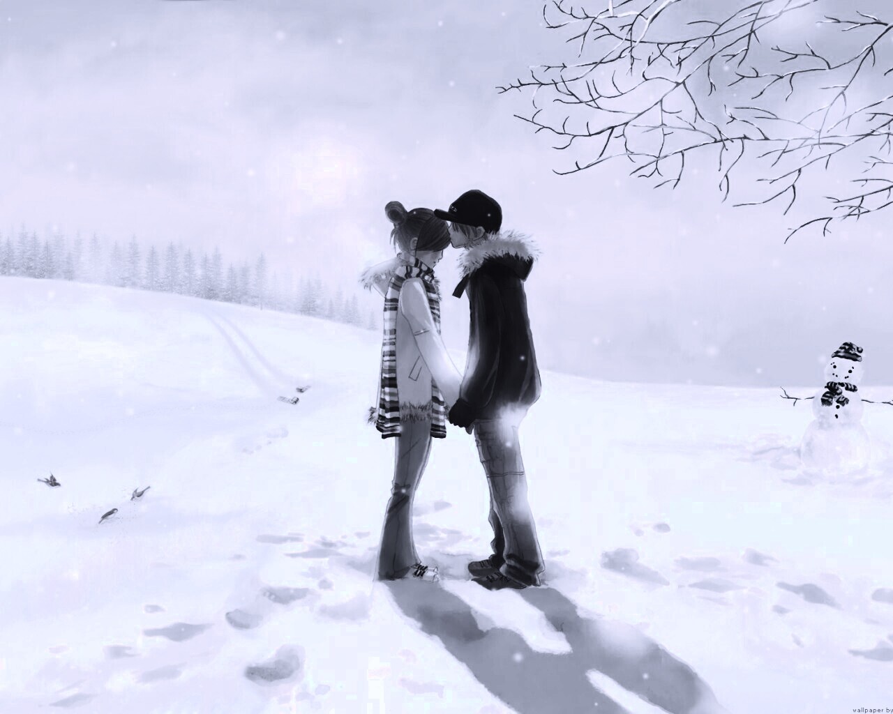 Влюбленная пара обои