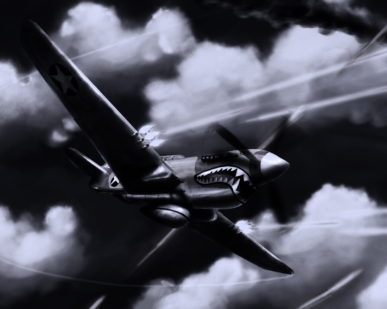 Истребитель акула обои