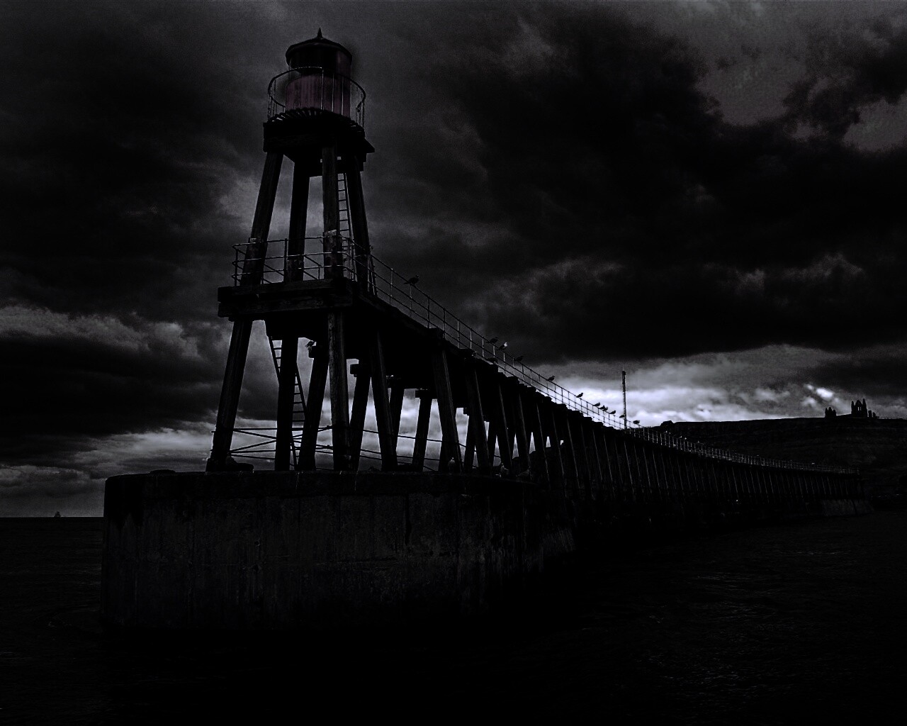 Деревянный маяк обои