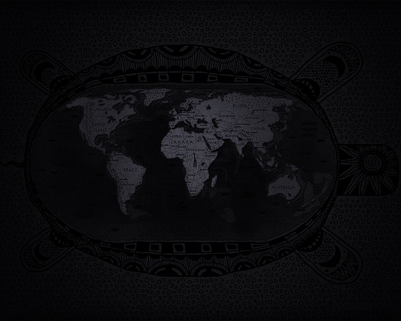 Карта мира на черепахе обои