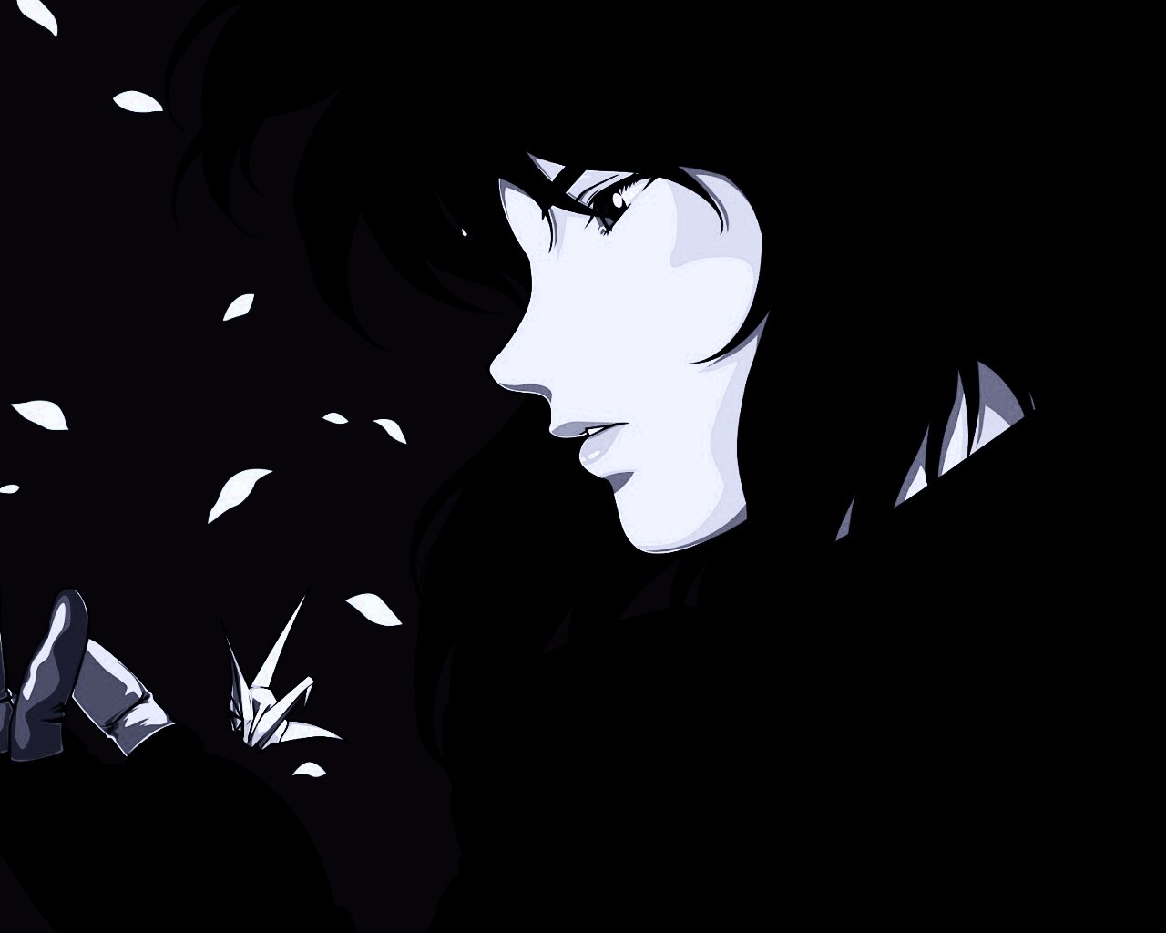 Девушка делает оригами обои