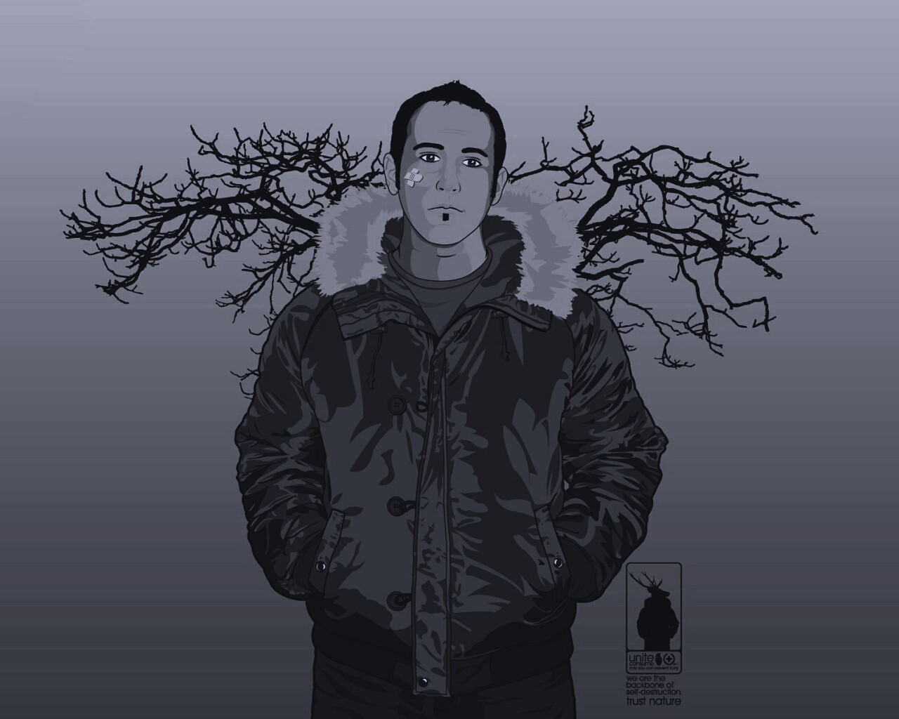 Парень-олень обои