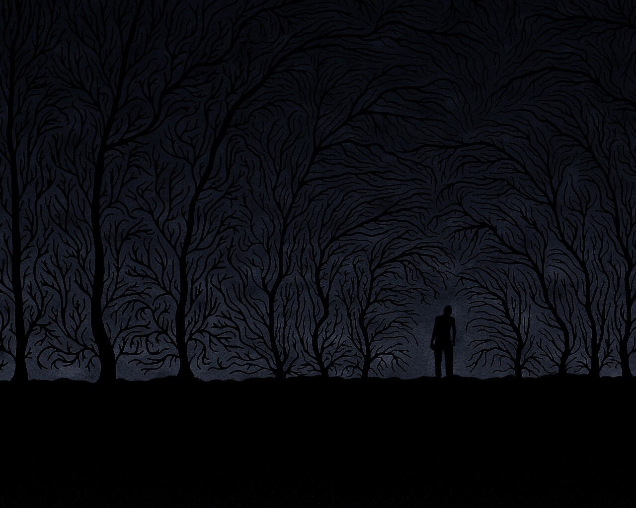 Смыкающиеся деревья обои