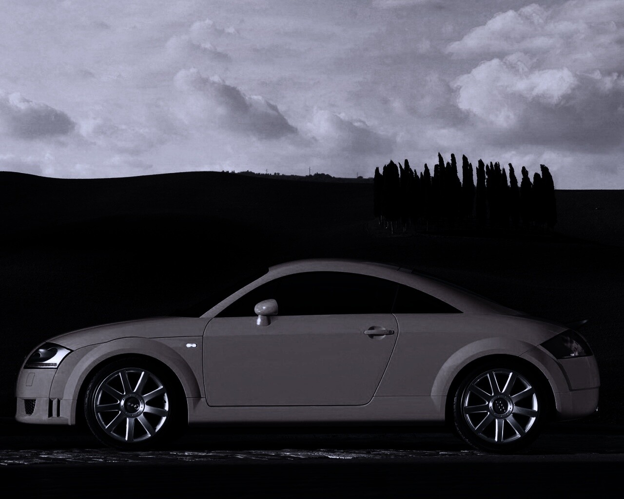 Оранжевый Ауди ТТ обои