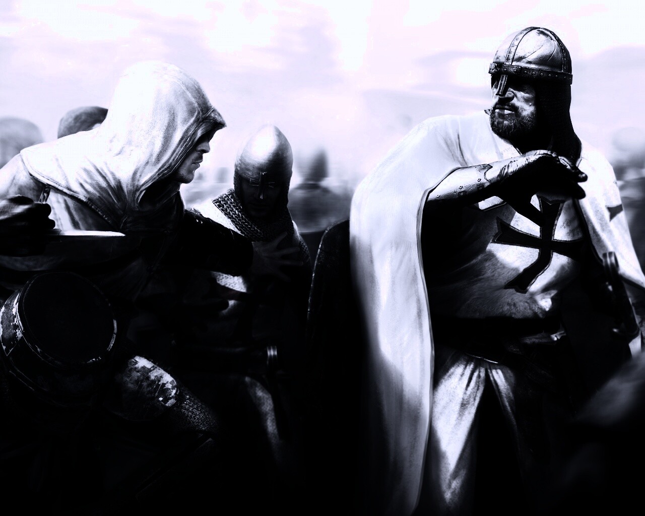 Ассасин убивает томплиера обои