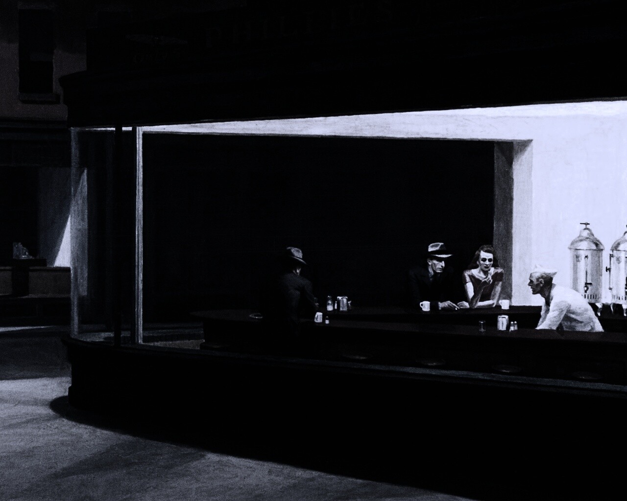 Ночное кафе обои