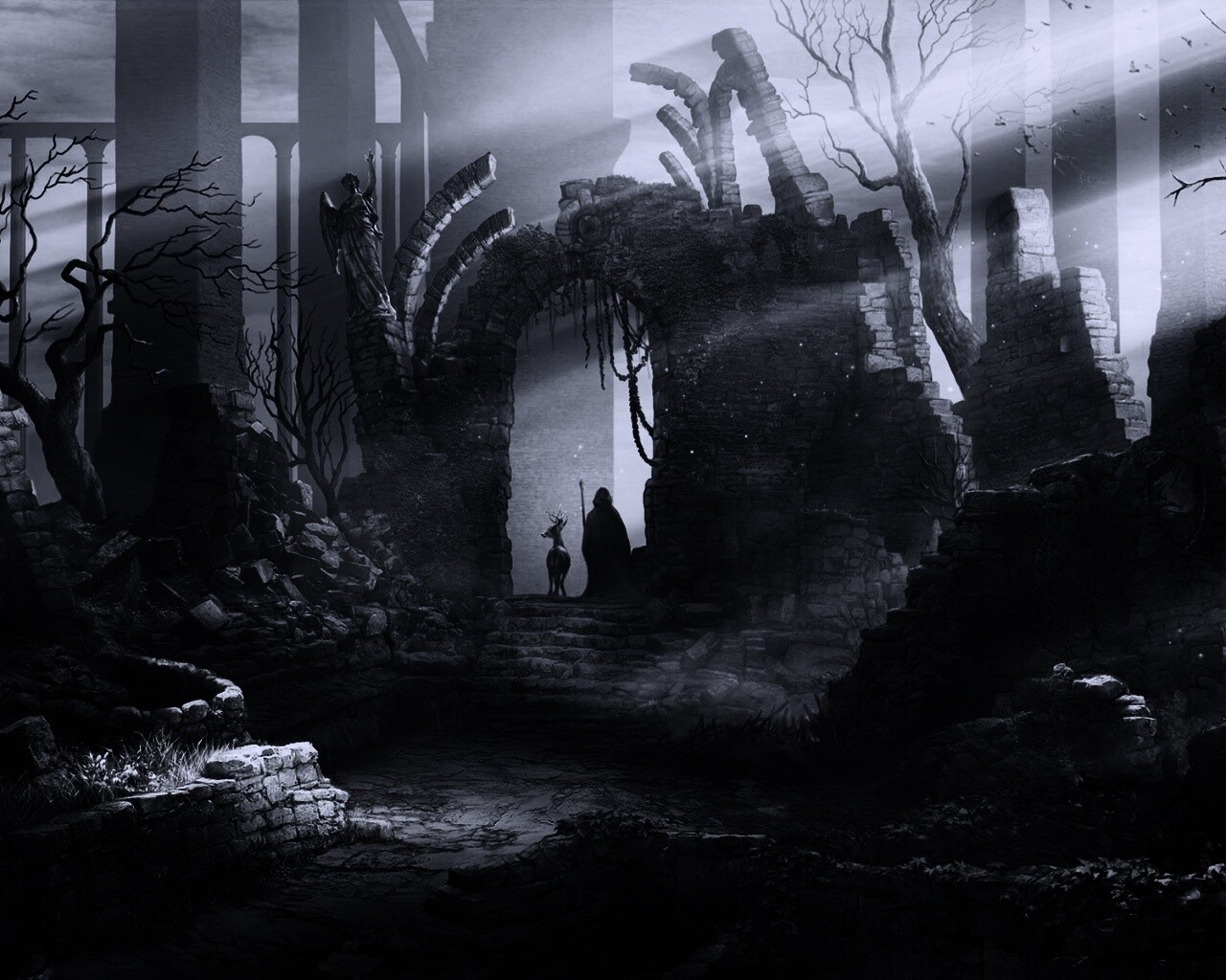 Маг в руинах обои