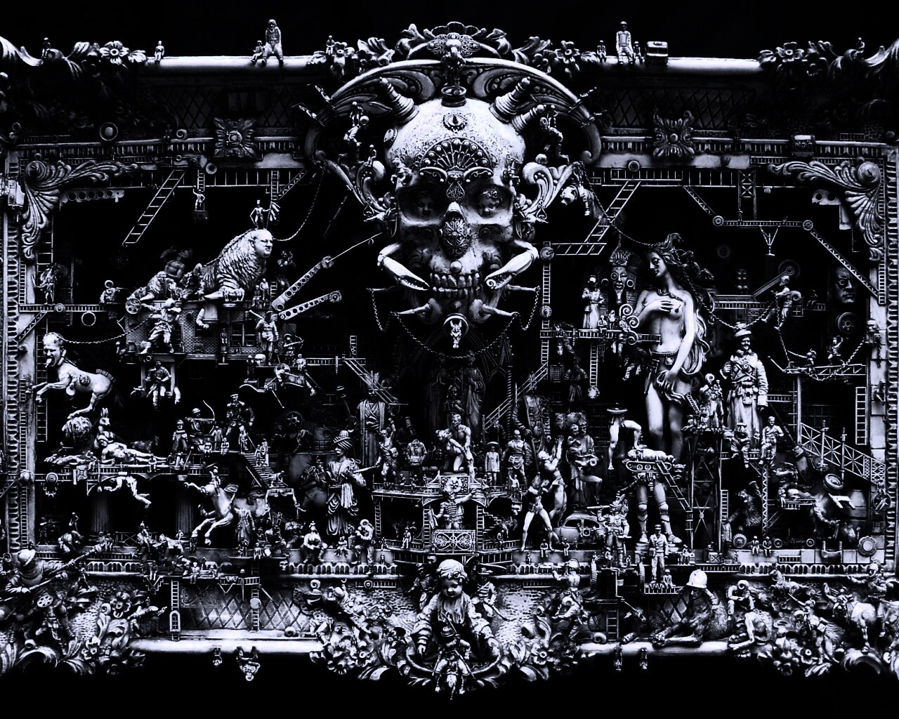 Адская скульптура обои