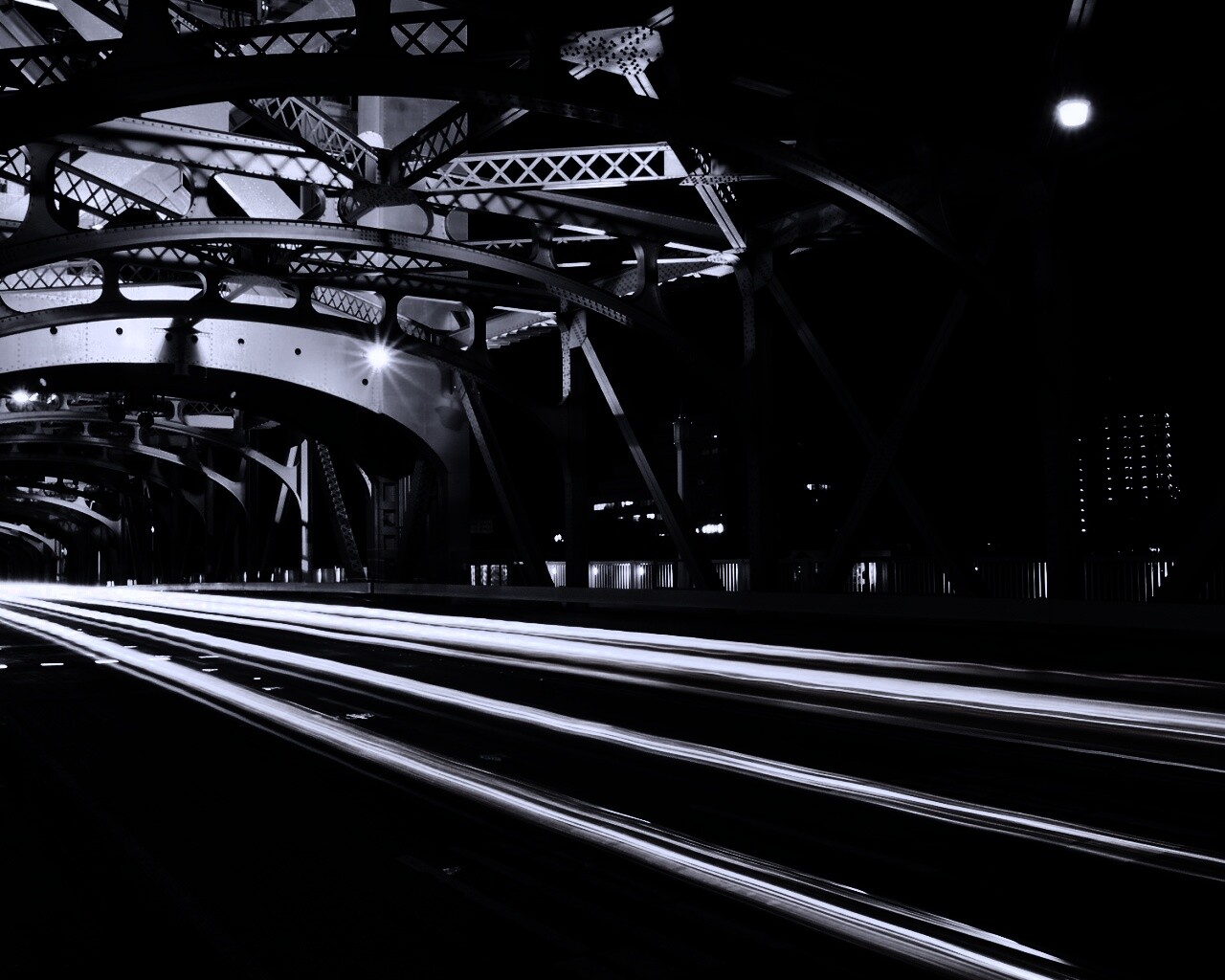 Движение на мосту обои