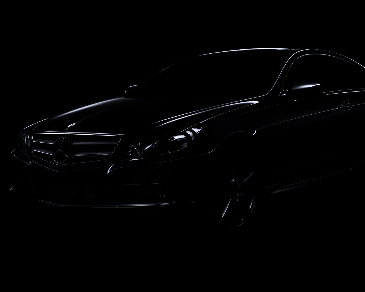 Черный Мерседес обои