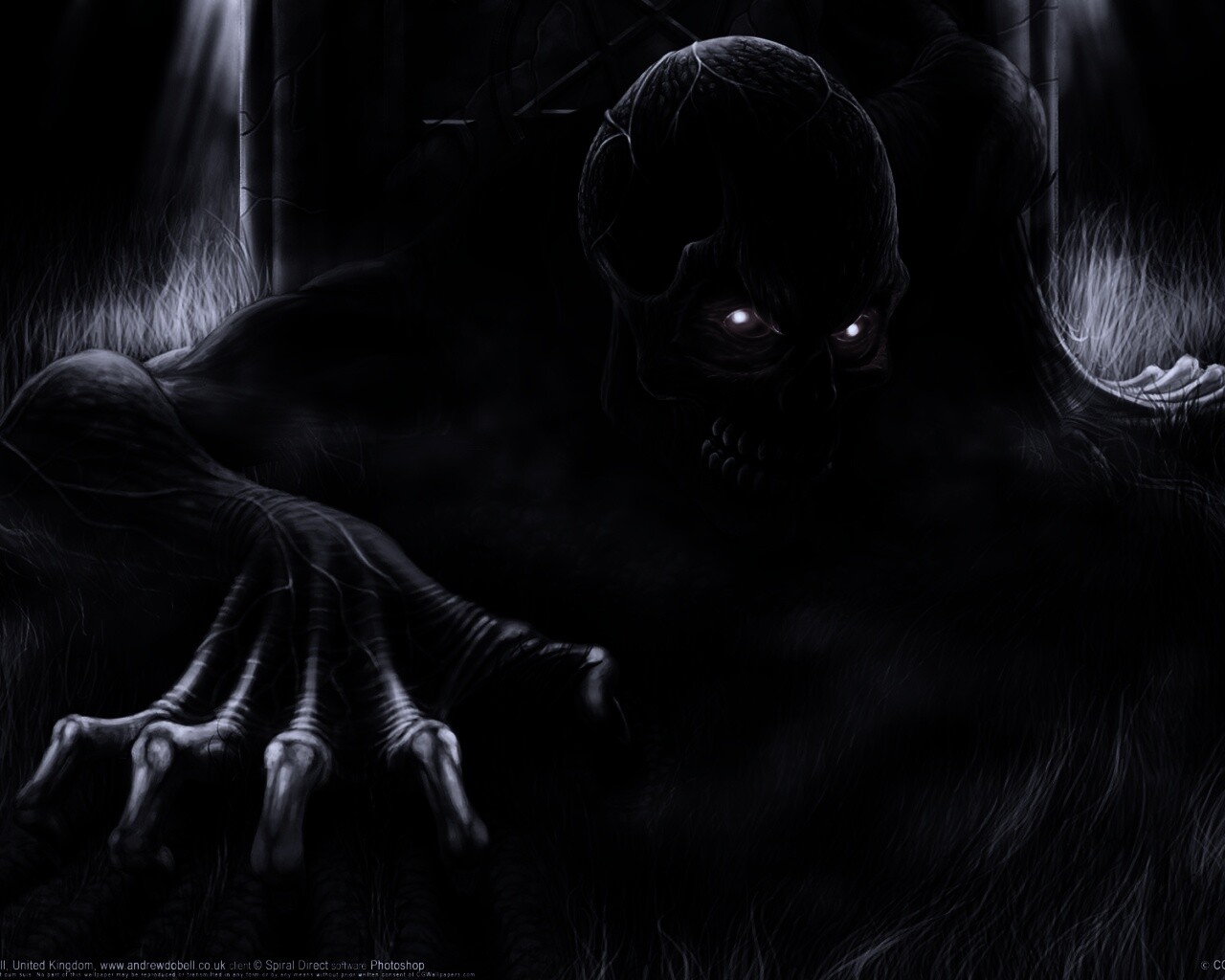 Черный труп вылезает из могилы обои