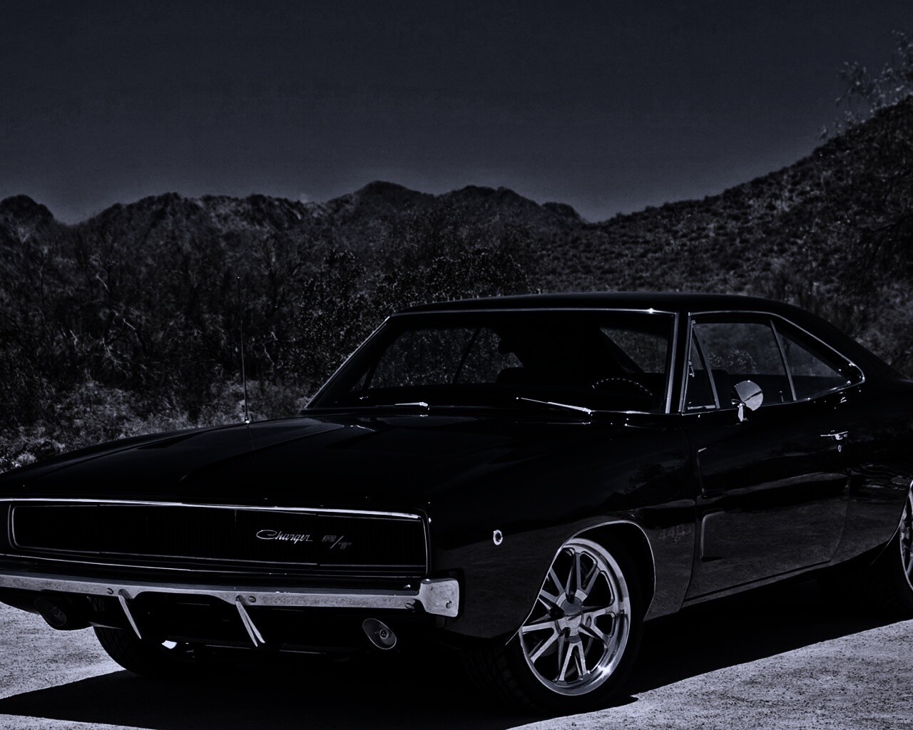 Черный Додж обои