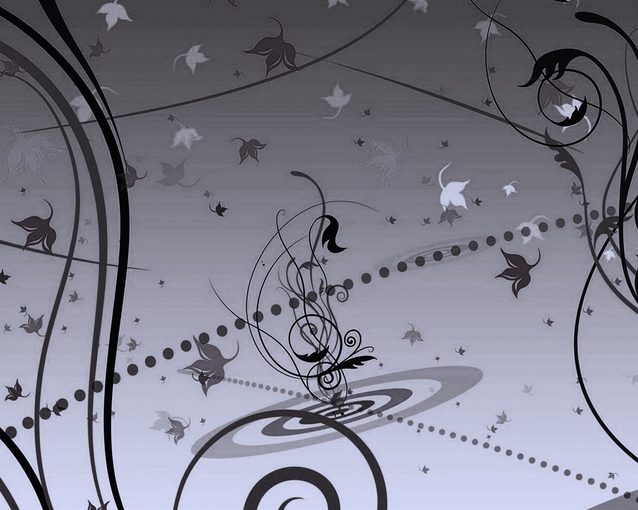 Цветы и завитки обои