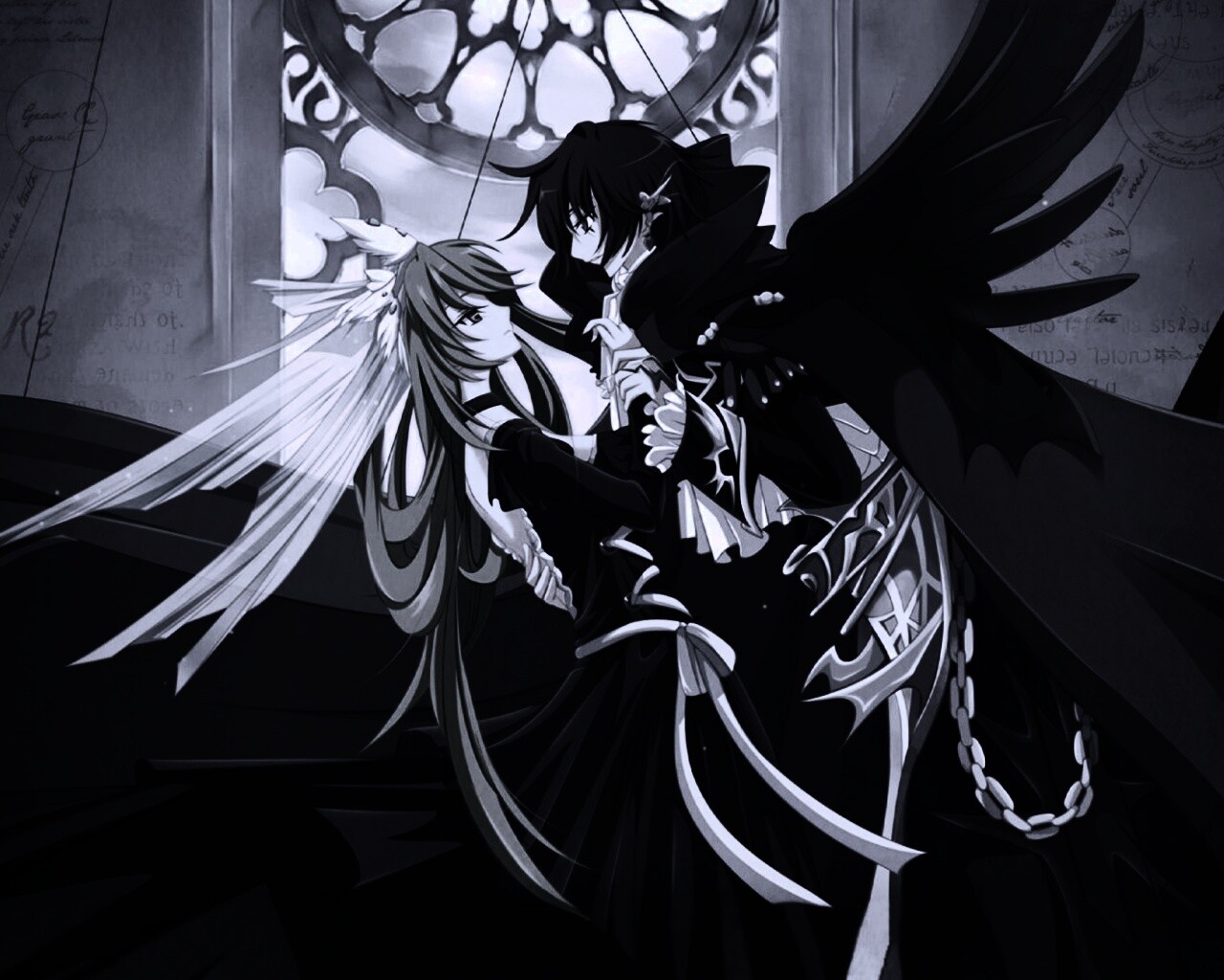 Танец под витражом обои