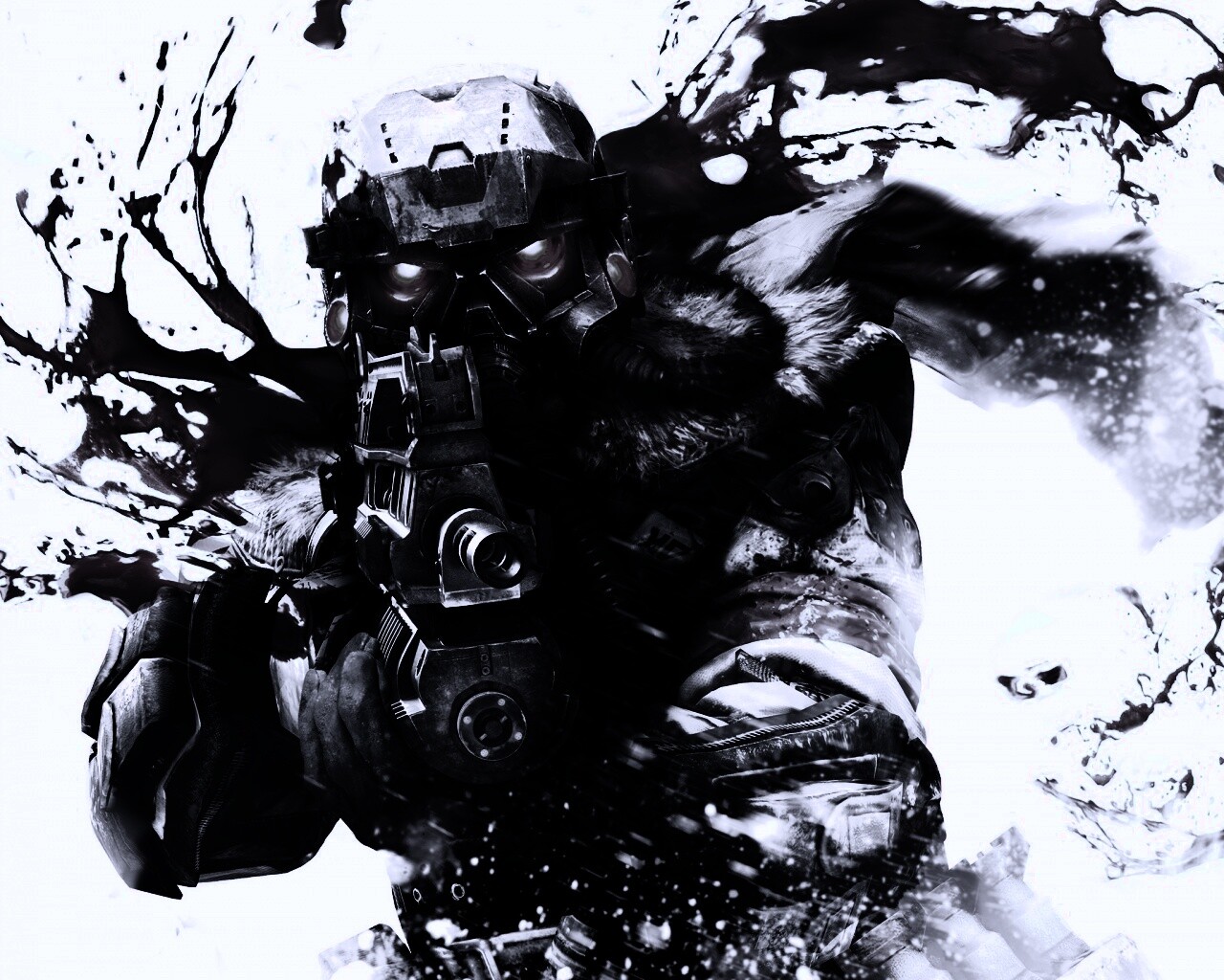 Боец в зимней форме обои