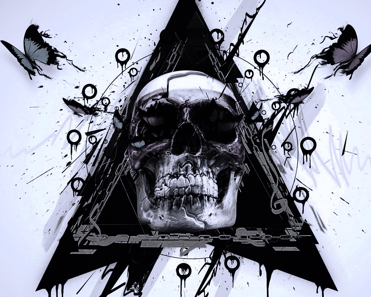 Гламурный череп обои