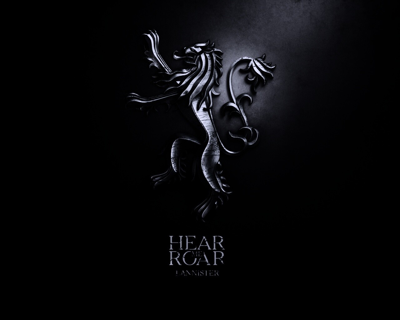 Металлический герб дома Ланнистеров обои