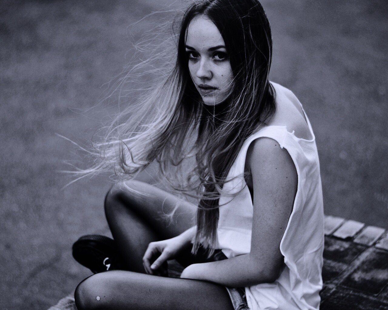 Девушка в образе модели обои