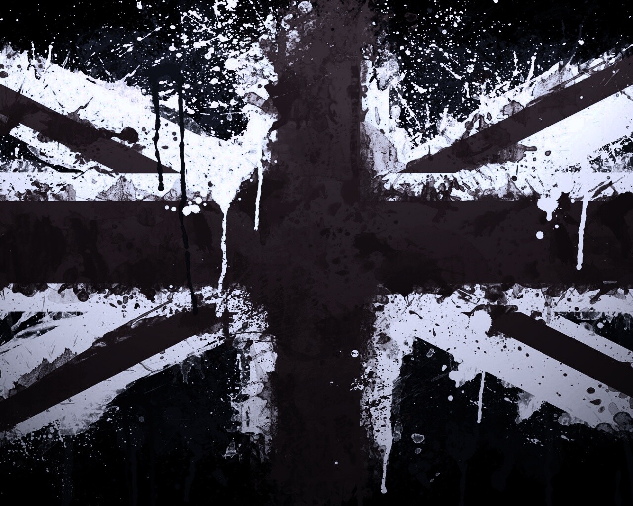 Британский флаг нарисованный краской обои