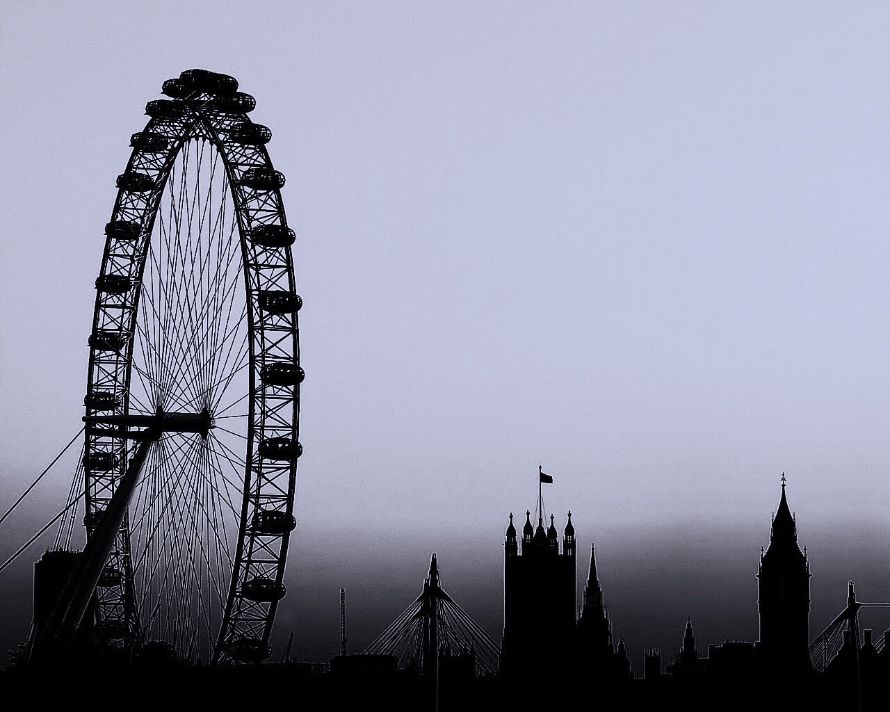 Силуэт Лондона обои