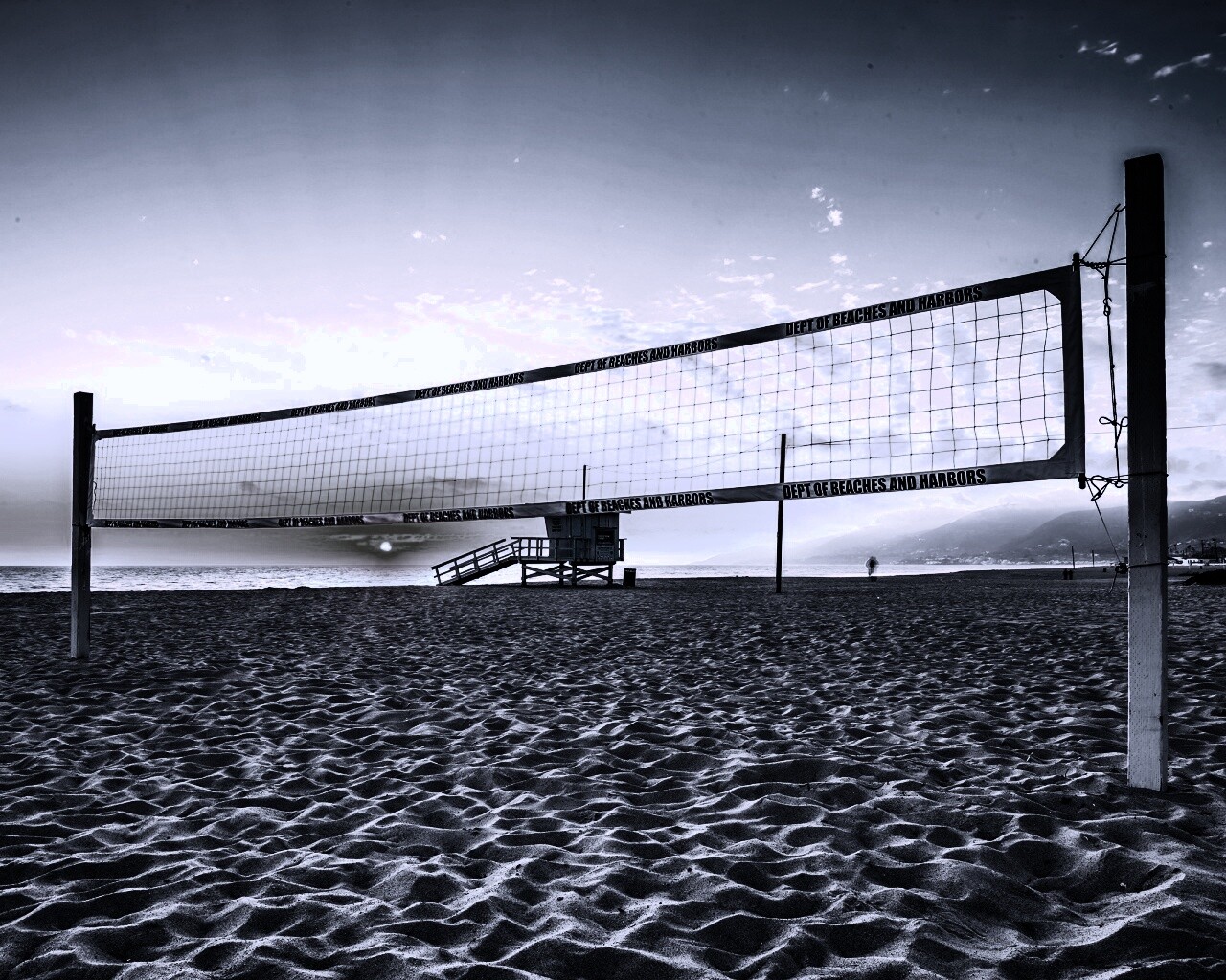 Сетка для волейбола на пляже обои