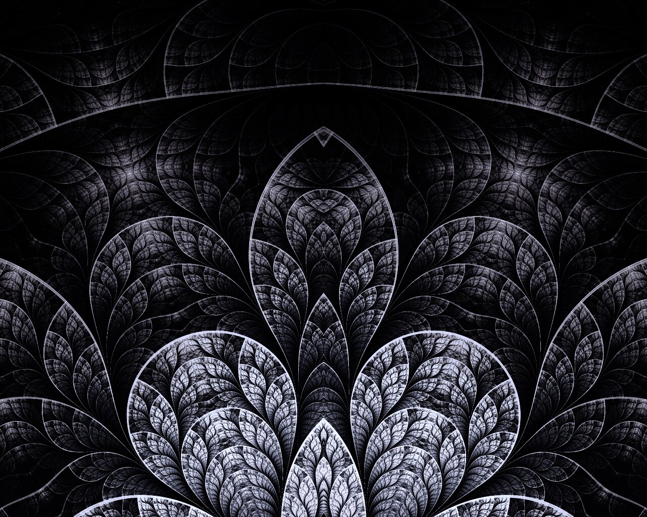 Фрактальные листья обои