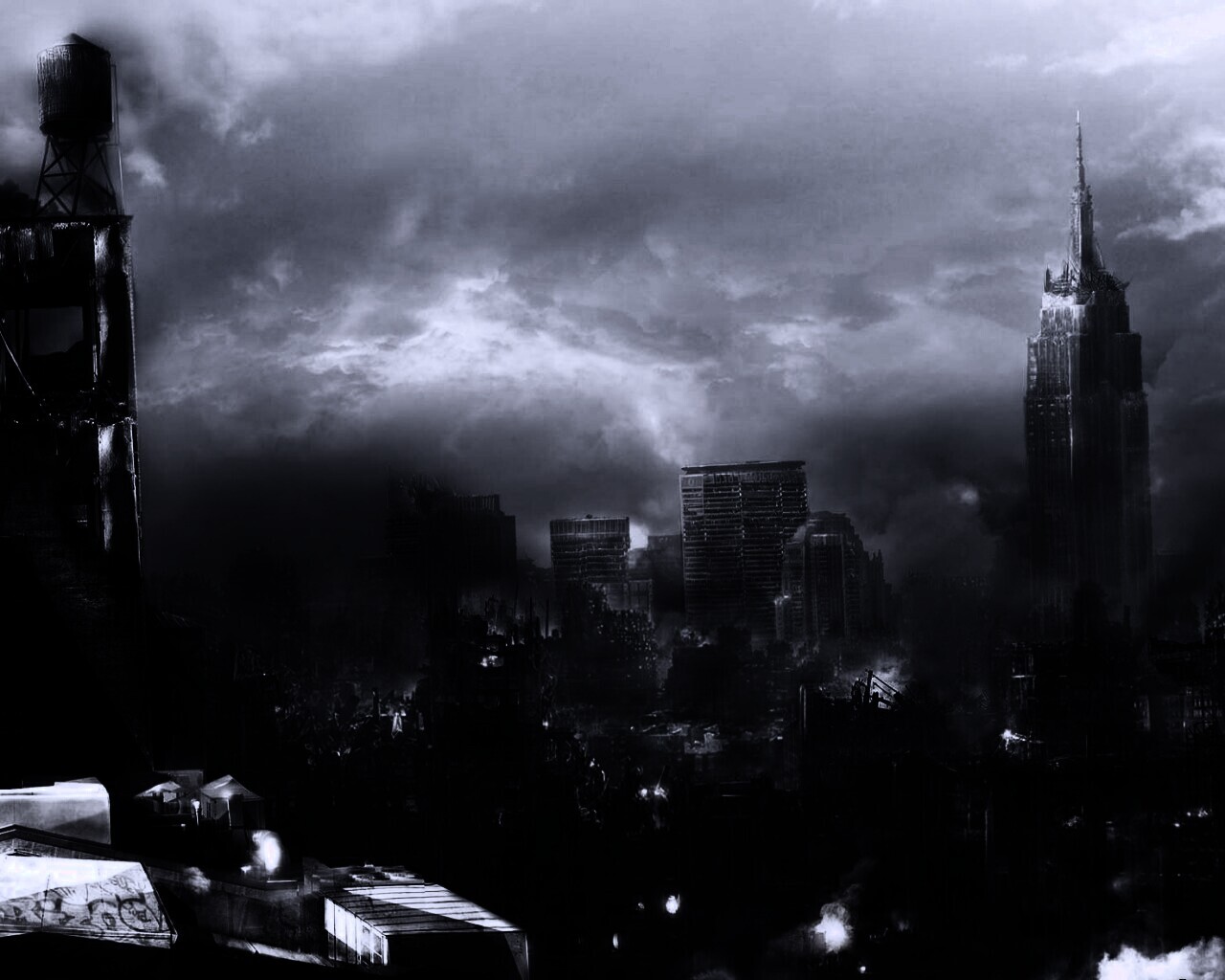 Город после ядерного взрыва обои