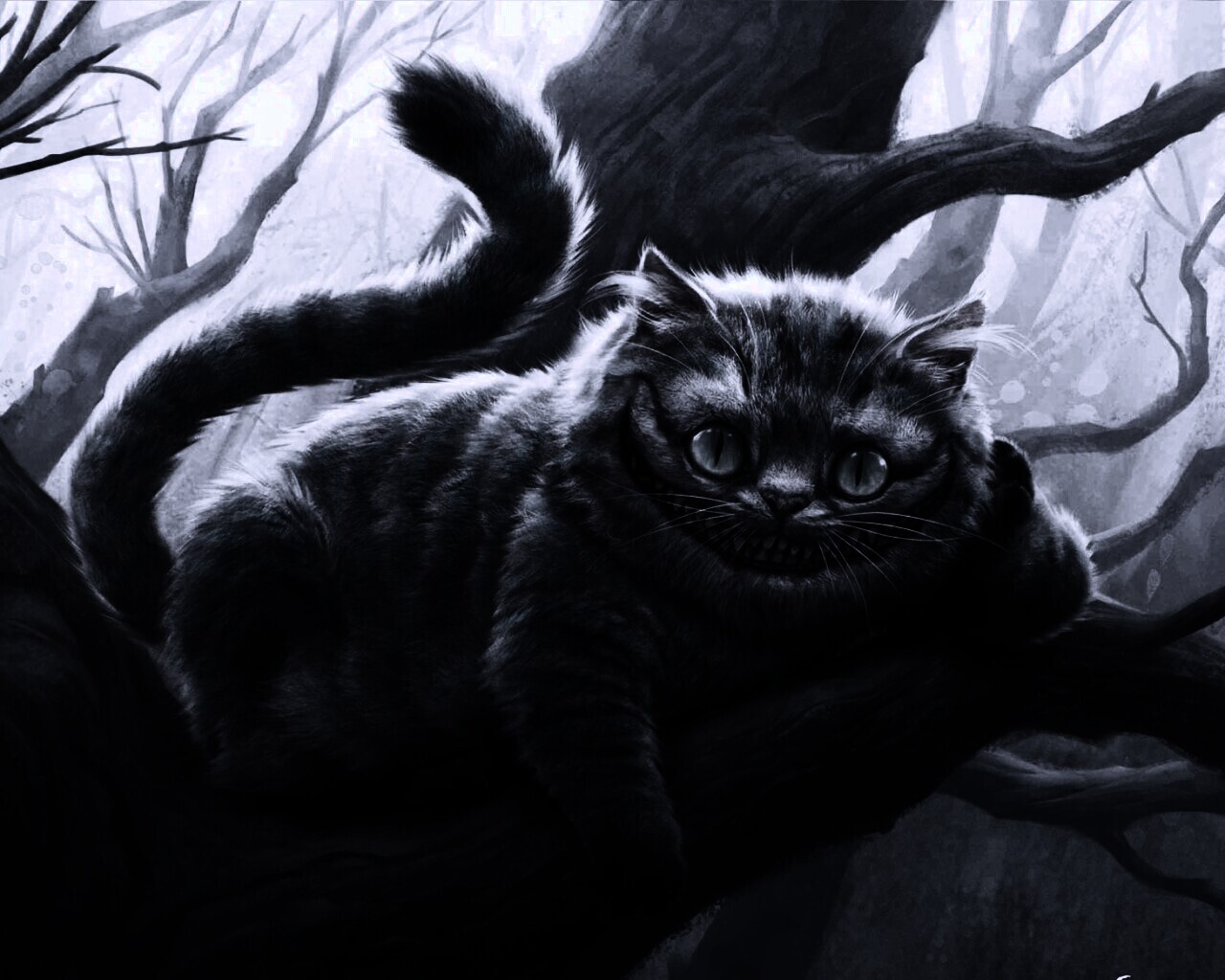 Чеширский кот обои