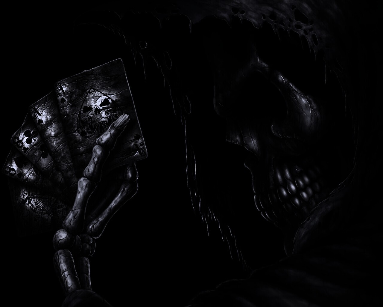 Смерть с картами обои