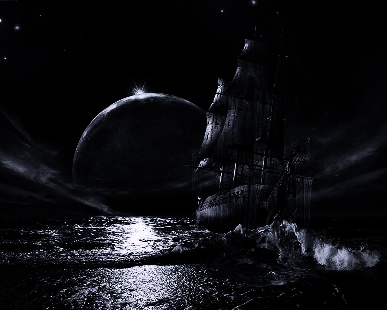 Корабль призрак обои