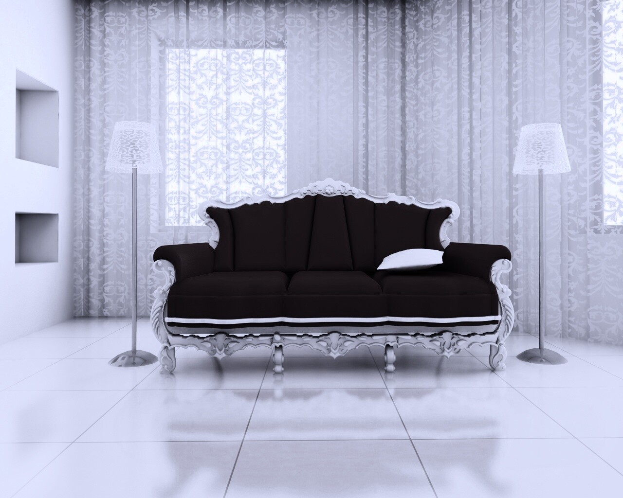 Диван в стиле ампир обои