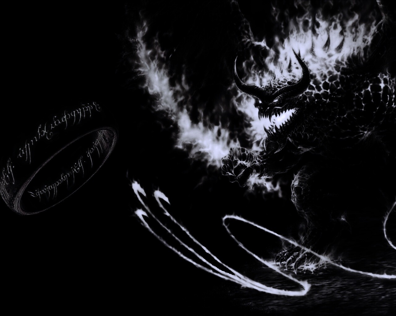 Балрог и Кольцо Всевластия обои