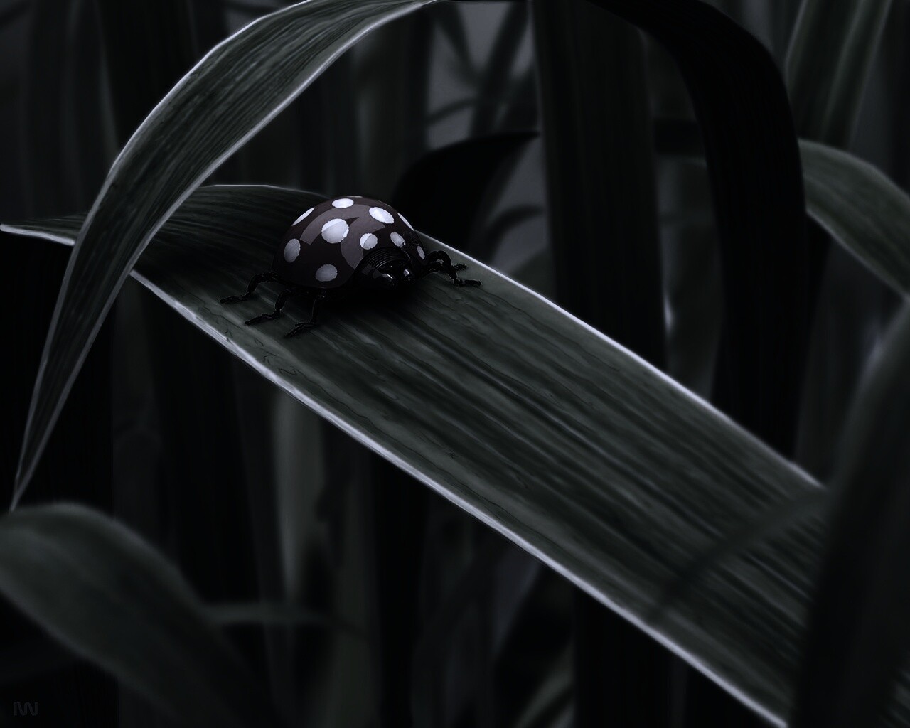 Милая божья коровка робот обои