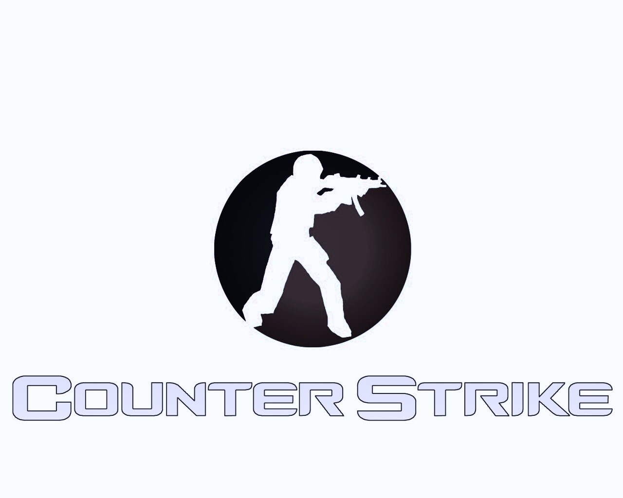 Логотип Counter Strike на белом фоне обои