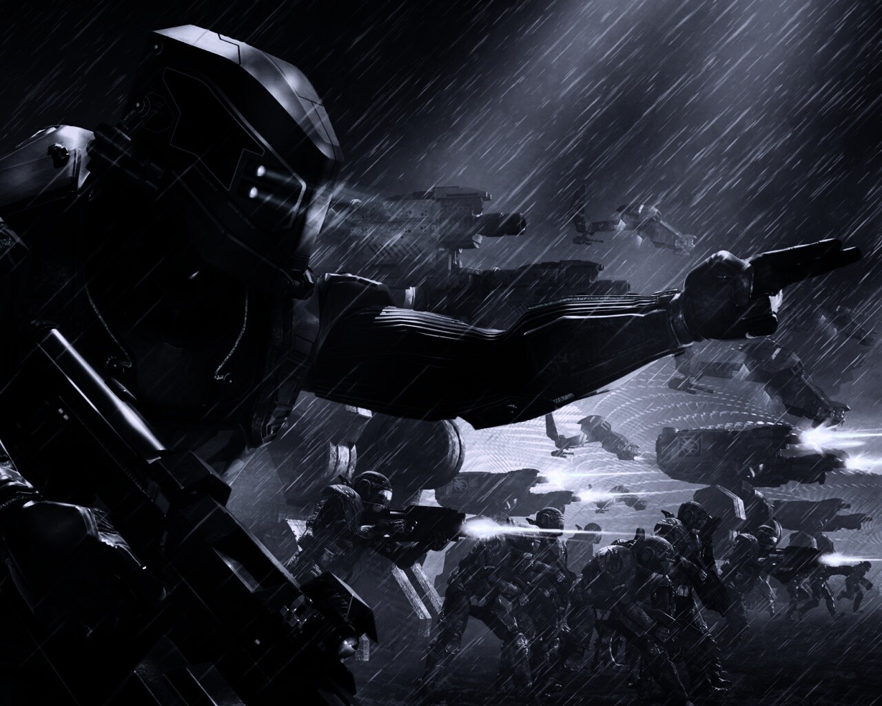 Бой под дождем обои