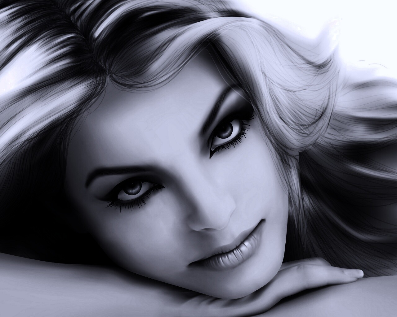 Девушка в векторе обои