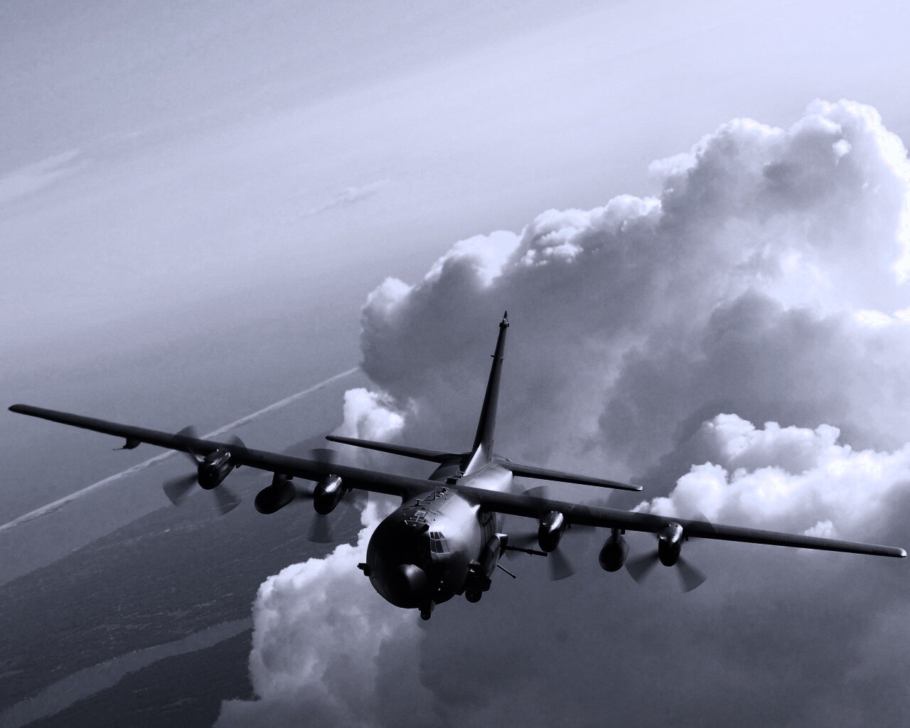 Самолет АС-130 обои