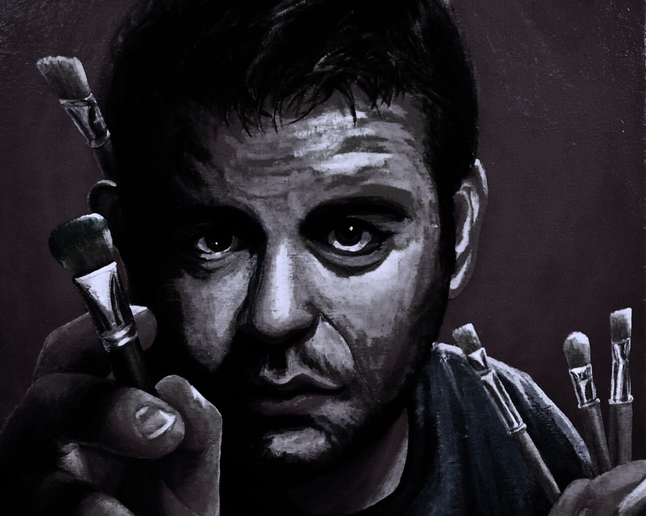 Нарисованный художник обои