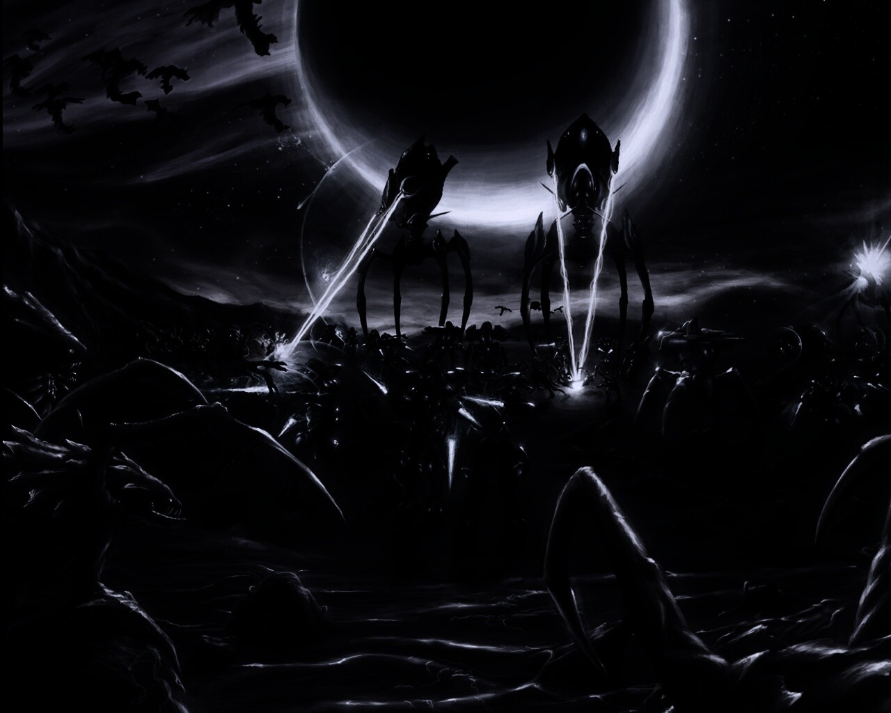 Протосы против зергов обои