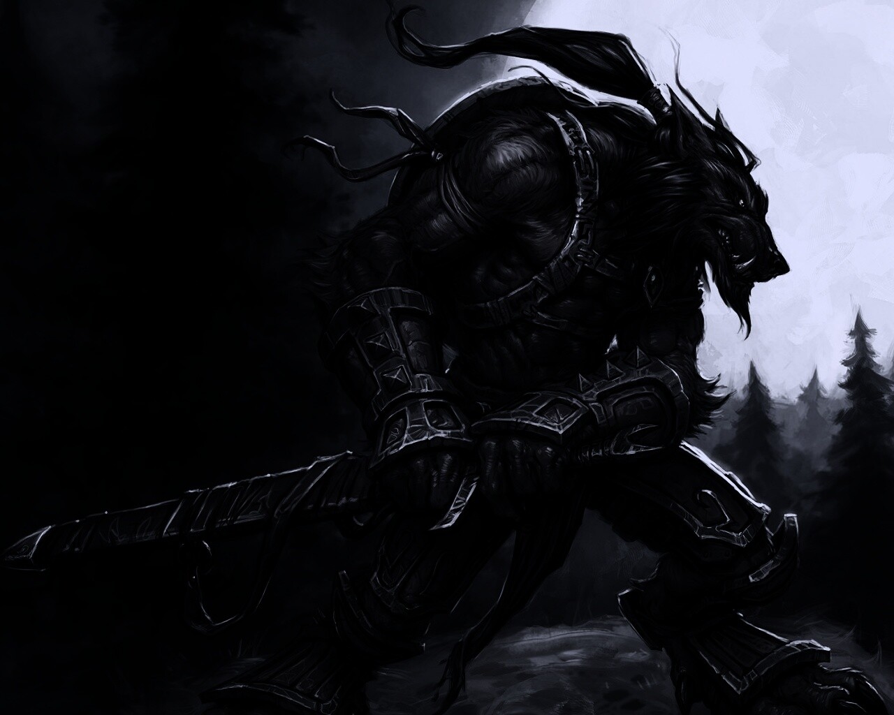 Волк оборотень обои