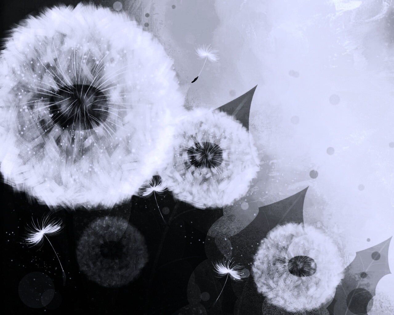 Одуванчики обои