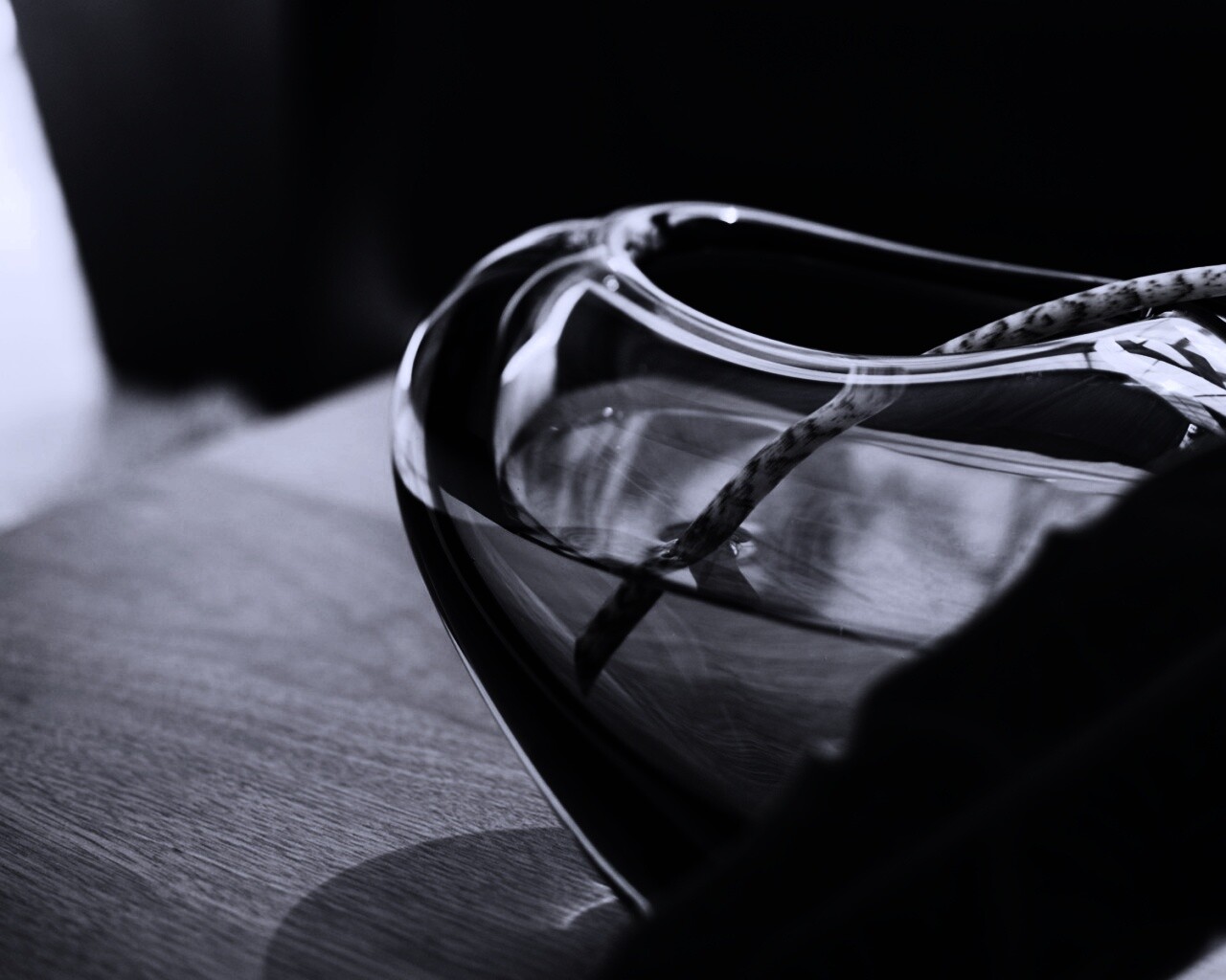 Ваза с листом обои