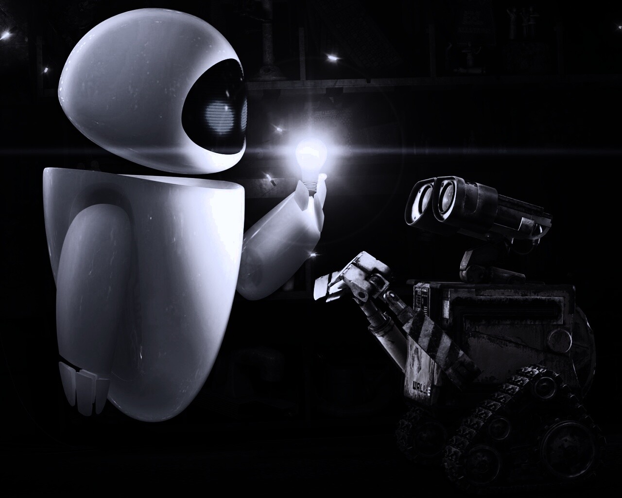 WALL-E и Ева обои