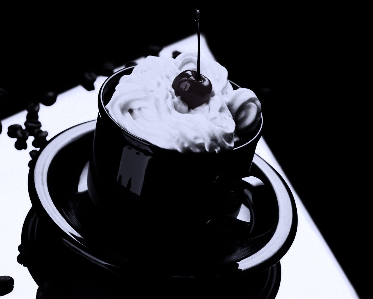 Вишня в креме обои