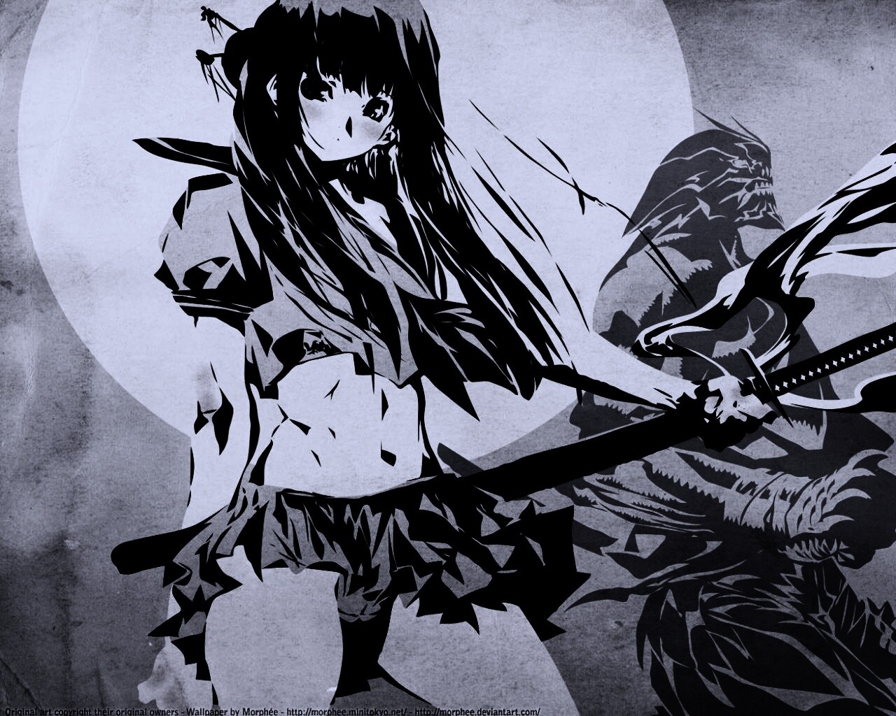 Девушка с мечом обои