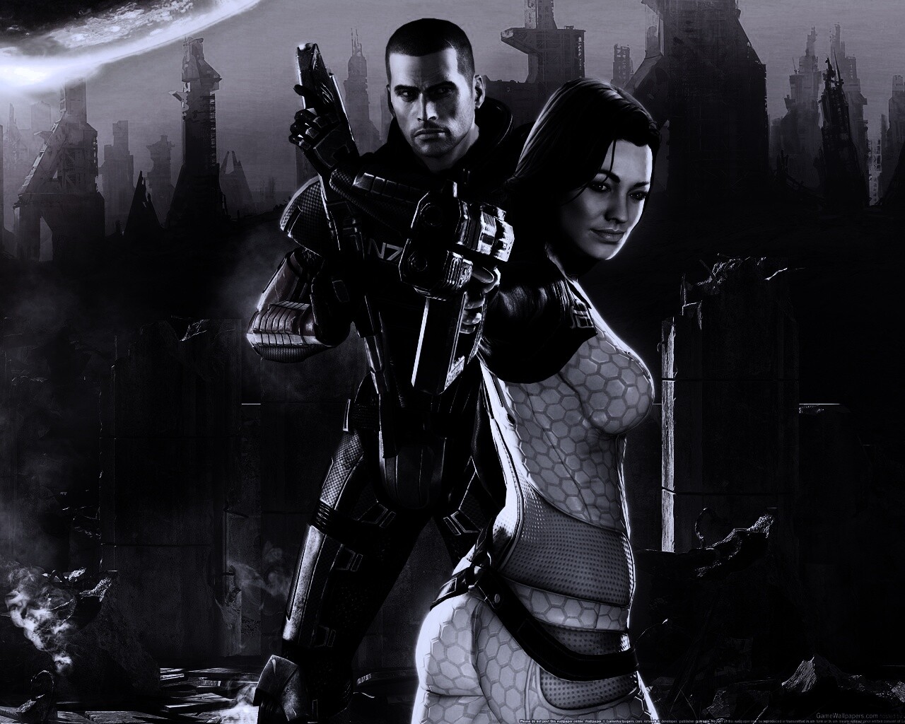 Шепард и Миранда обои