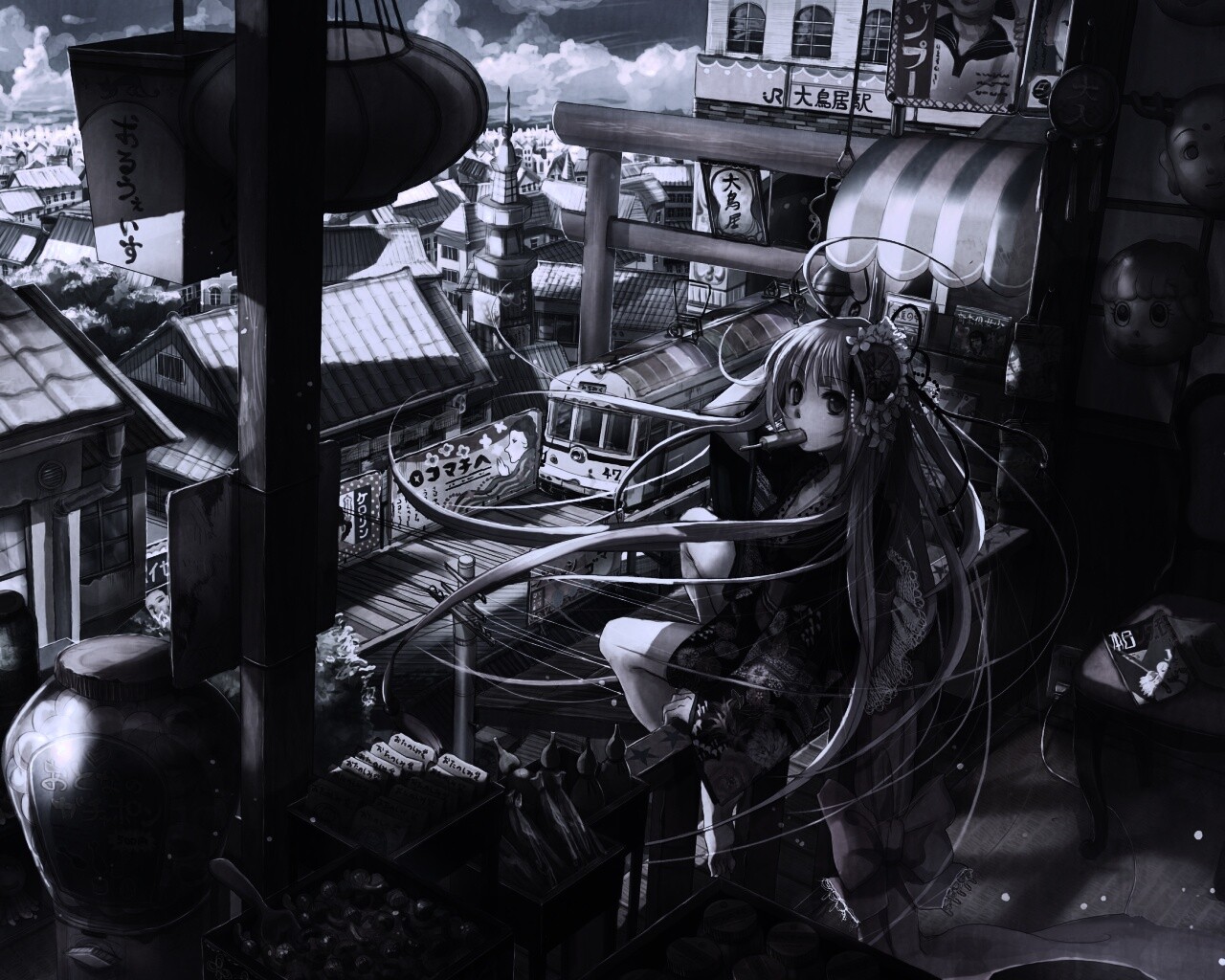 Девочка ест мороженное обои