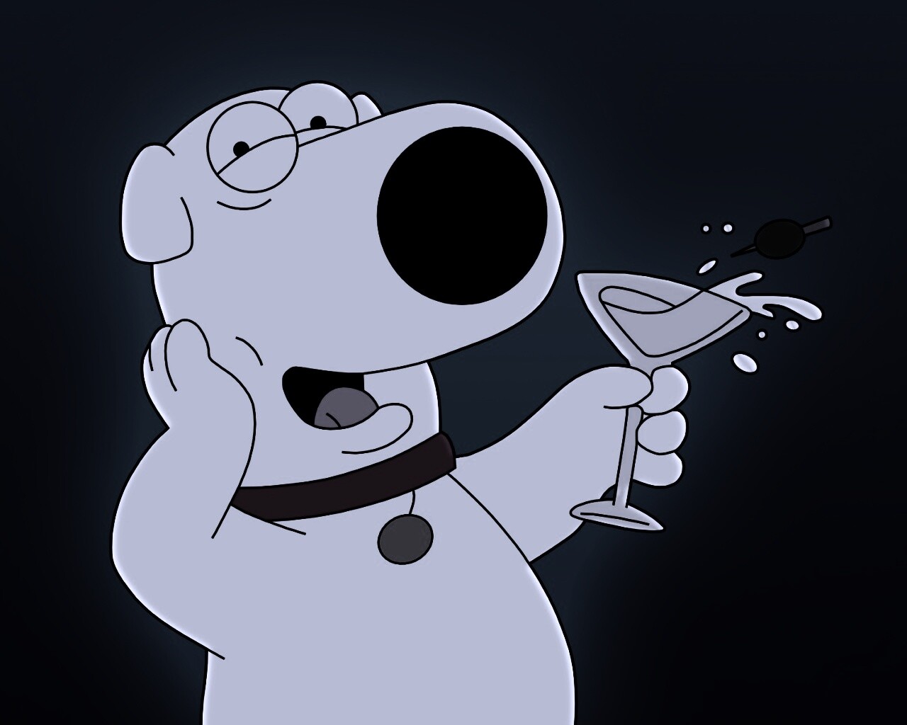 Браян с бокалом мартини обои