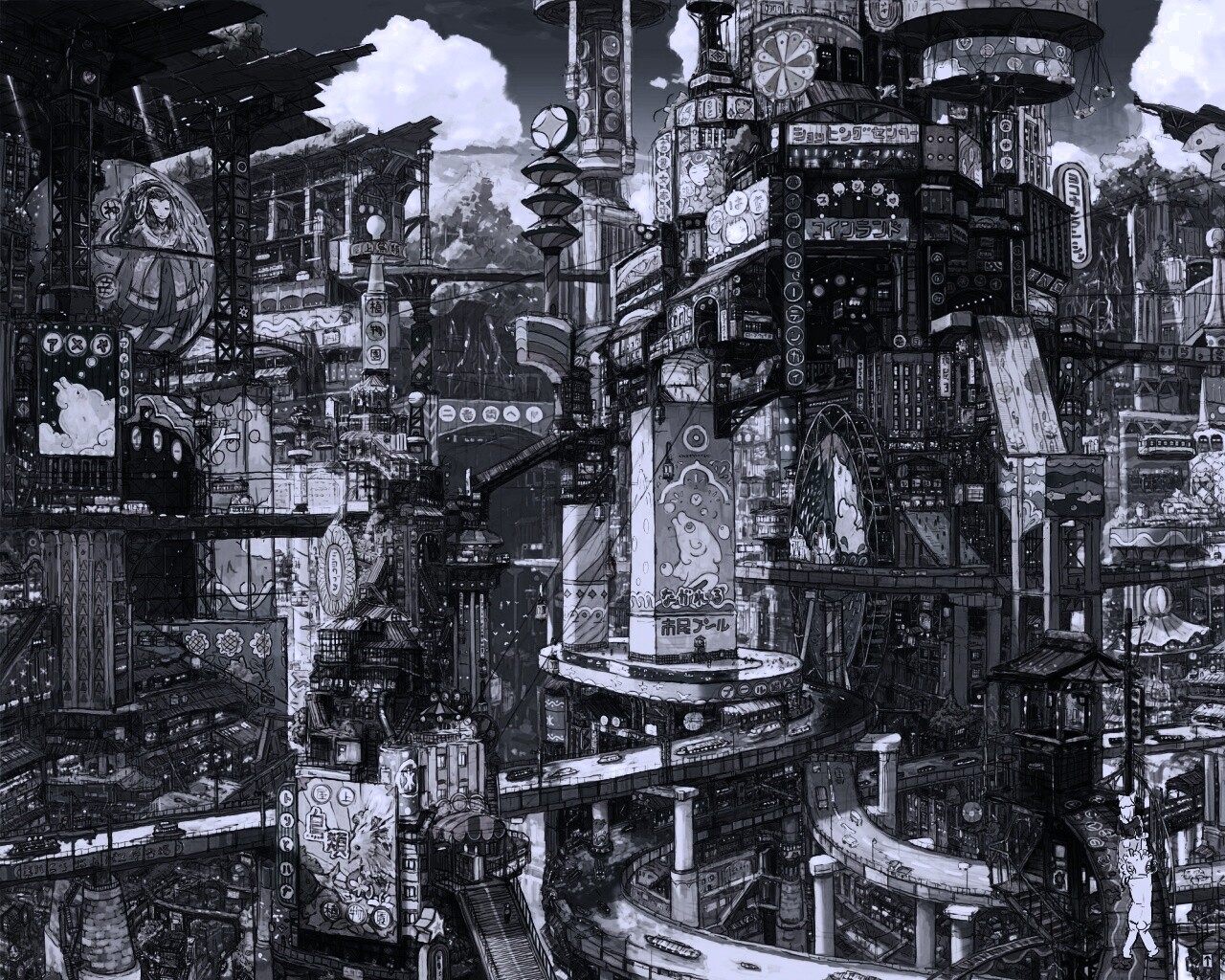 Город будущего обои